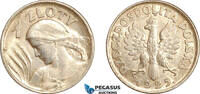 Poland 1 Zloty 1925 AU 259,00 EUR  zzgl. 25,00 EUR Versand