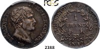 France Franc Napoleon as First Consul, Paris, Dark toning!