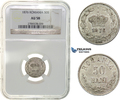 Romania 50 Bani Carol I, Scarce quality! Rare date!