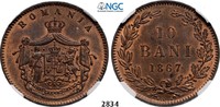Romania 10 Bani Carol I, Heaton, Original Strike!