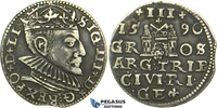 Latvia 3 Groschen (Trojak) Riga, Sigismund III