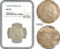 Sweden 2 Mark 1693 NGC AU55