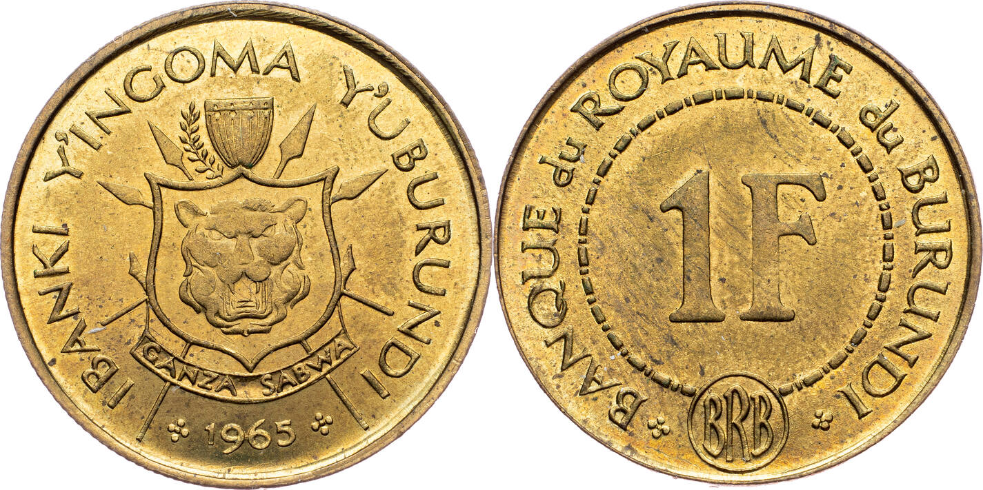 Burundi 1 Franc 1965 Khartoum aUNC | MA-Shops