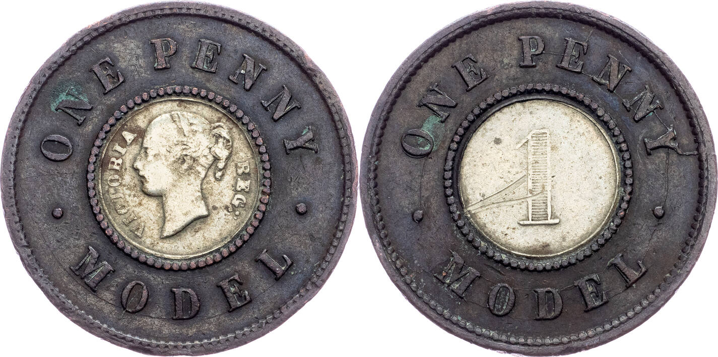 Great Britain One Penny Model 1844 Victoria VF MA Shops great-britain-one-penny-model-1844-victoria-vf-ma-shops