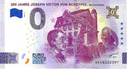 Duitsland 0 Euro biljet Duitsland 2026 - 200 Jahre Joseph Victor von Scheffel - Bad Säckingen GOLD LABEL -