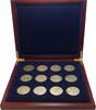 Penningset 1980-2000 Brons Beatrix met 12 bronzen artistieke kunststukjes -