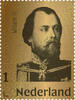 Nederland Gouden postzegel Koning Willem III -
