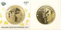 penning Nederland Holland Coin Fair Klompen in munthouder KNM -