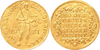 Nederlandse dukaat goud 1781 Holland vz+