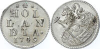Duit 1749 Holland  zilver st