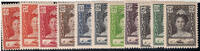 Curaçao NVPH nr. 89/99 Koningin Wilhelmina gewijzigd jubileumtype 1928-1930 postfris -