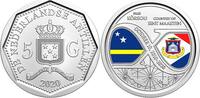5 Gulden Curaçao & Sint-Maarten 10 jaar Status Aparte Nederlandse Antillen -