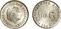 1/10 Gulden Juliana zilver Nederlandse Antillen jaar -