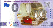 0 Euro biljet Turkije 2022 - Istanbul Dolmabahce Sarayi KLEUR -