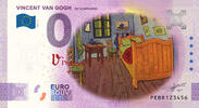 0 Euro biljet Nederland 2022- Vincent van Gogh IV De Slaapkamer KLEUR -
