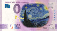 0 Euro biljet Nederland 2022 - Vincent van Gogh II De Sterrennacht KLEUR -