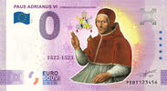 0 Euro biljet Nederland 2022 - Paus Adrianus VI KLEUR -