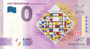 0 Euro biljet Nederland 2022 - Mondriaan Victory Boogie Woogie KLEUR -