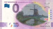 0 Euro biljet Nederland 2022 - Mondriaan Oostzijdse Molen KLEUR -