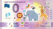 0 Euro biljet Nederland - Baby's eerste bankbiljet KLEUR BLAUW -