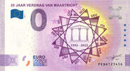 0 Euro biljet Nederland 2022 - 30 jaar Verdrag van Maastricht -