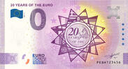 0 Euro biljet Nederland 2022 - 20 jaar Euro -