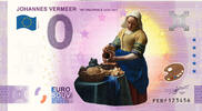 0 Euro biljet Nederland 2021 - Vermeer Het Melkmeisje KLEUR -