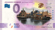 0 Euro biljet Nederland 2021 - Vermeer Gezicht op Delft KLEUR -
