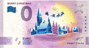 0 Euro biljet Nederland 2021 - Merry Christmas KLEUR -