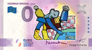 0 Euro biljet Nederland 2021 - Herman Brood Fishing KLEUR -