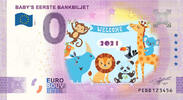 0 Euro biljet Nederland 2021 - Baby's eerste bankbiljet KLEUR BLAUW -