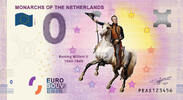 0 Euro biljet Nederland 2020 - Koning Willem II KLEUR -