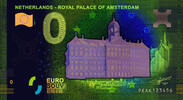 0 Euro biljet Nederland 2019 - Royal Palace of Amsterdam KLEUR -