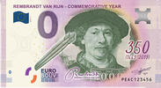 0 Euro biljet Nederland 2019 - Rembrandt Zelfportret KLEUR -