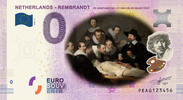 0 Euro biljet Nederland 2019 - Rembrandt De Anatomische les van Dr. Nicolaes Tulp KLEUR -