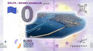 0 Euro biljet Malta 2019 - Grand Harbour Valletta KLEUR -