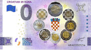 0 Euro biljet Kroatië 2022 - Croatian 25 Kuna KLEUR -