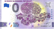 0 Euro biljet Slowakije 2023 - 30 Rokov Slovenskej Republiky -