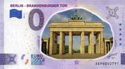 0 Euro biljet Duitsland 2022 - Berlin - Brandenburger tor KLEUR -