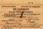 1 gulden Zilverbon 01-1c kwaliteit -