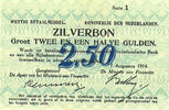 2 1/2 gulden Zilverbon 9-1c kwaliteit -