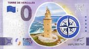 0 Euro biljet Spanje 2022 - Torre de Hercules KLEUR -