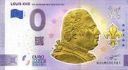 0 Euro biljet Frankrijk 2021 - Louis XVIII KLEUR -