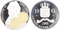 10 gulden Philips VI Ecu Chaise Nederlandse Antillen -