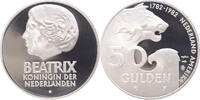 50 Gulden Replica Beatrix in Zilver -