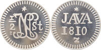 1/2 Stuiver Replica Nederlands Indië Java in Zilver -