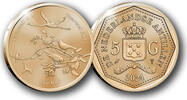 5 Gulden abs 2024 Curaçao & St. Maarten Afscheid gulden -