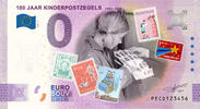 0 Euro biljet Nederland 2024 - 100 jaar Kinderpostzegels KLEUR -