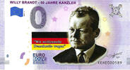 0 Euro biljet Duitsland 2019 - Willy Brandt - 50 jahre Kanzler KLEUR -