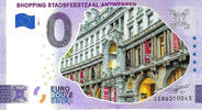 0 Euro biljet België 2022 - Shopping Stadsfeestzaal Antwerpen KLEUR -